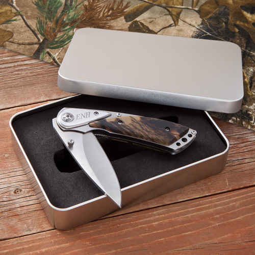 Camouflage Lock-Back Knife